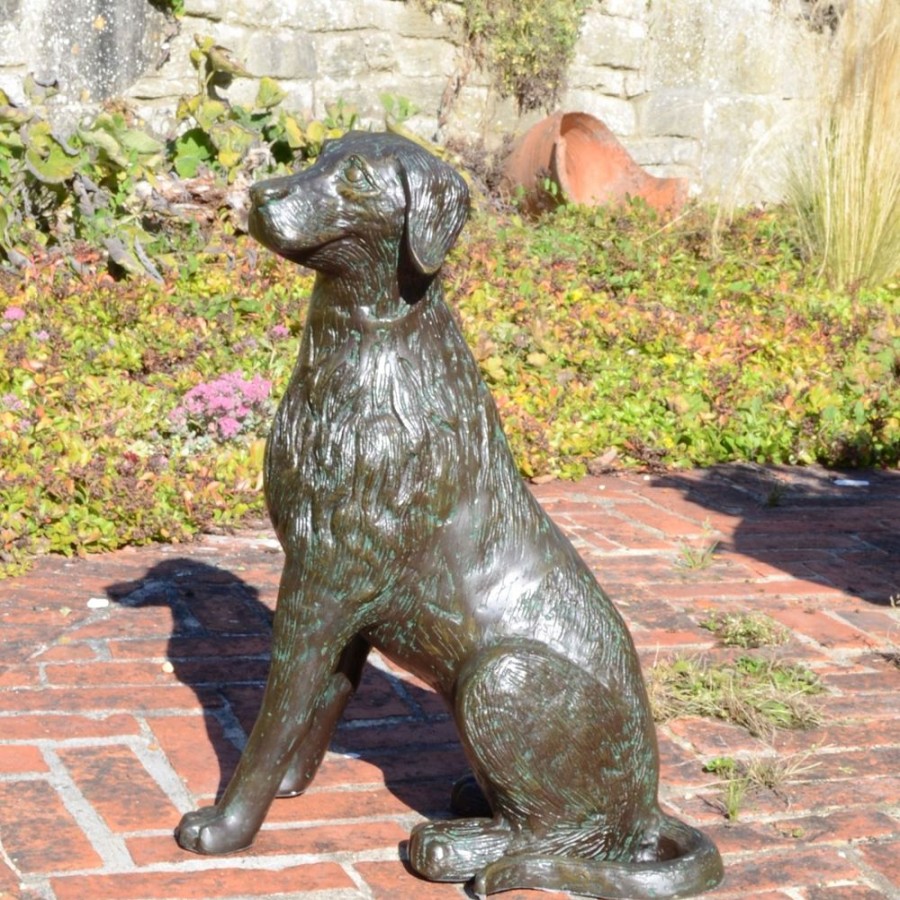 STATUES & SCULPTURES Duke The Dog Bronze Metal Garden Ornament Online