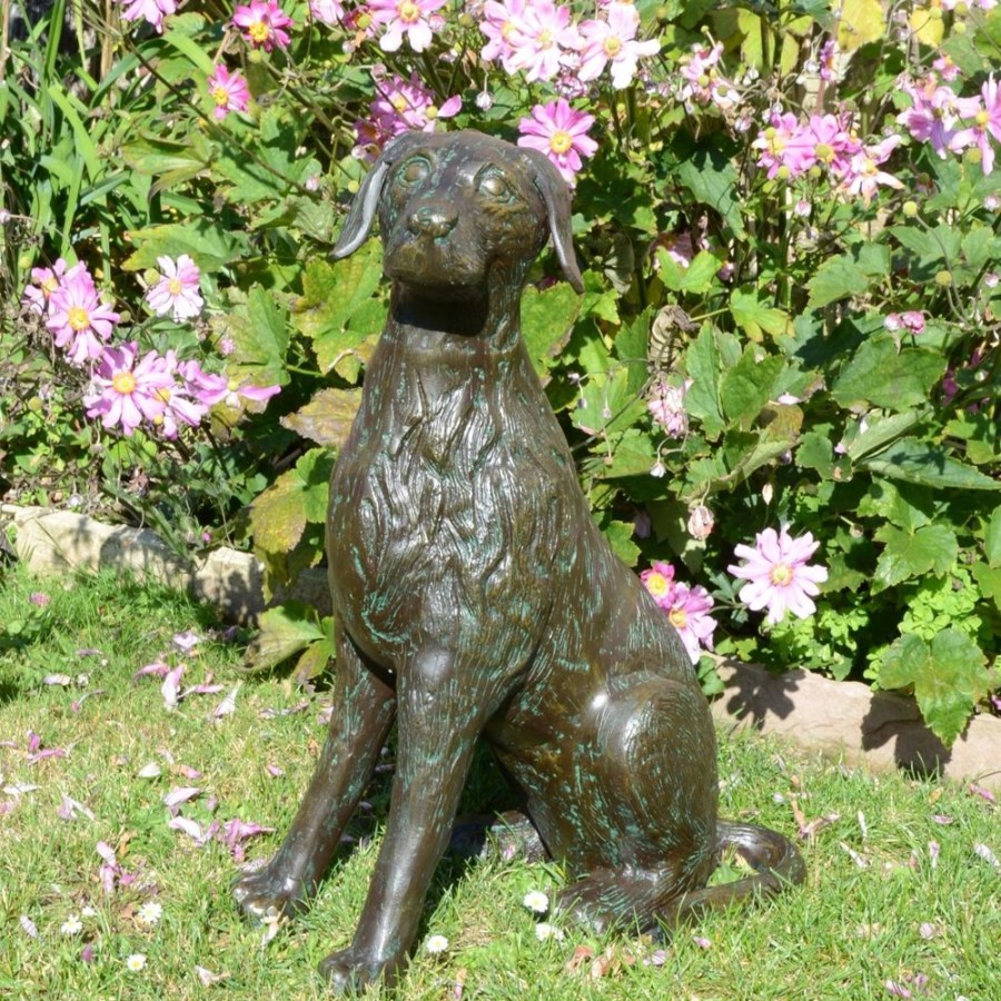 STATUES & SCULPTURES Duke The Dog Bronze Metal Garden Ornament Online