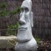 STATUES & SCULPTURES Male Easter Island Head Stone Garden Ornament Clearance