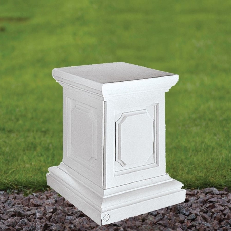 STATUES & SCULPTURES Plain 36Cm Marble Resin Garden Pedestal Clearance