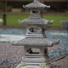 STATUES & SCULPTURES Three Tier Japanese Pagoda Stone Garden Ornament Online