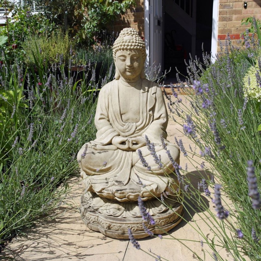 STATUES & SCULPTURES Meditation Buddha Stone Garden Statue Clearance