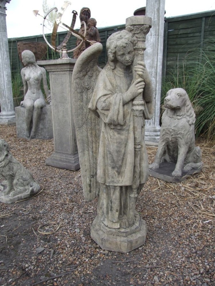 STATUES & SCULPTURES Fallen Angel Stone Garden Statue Online