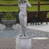 STATUES & SCULPTURES Shy Maiden On Pedestal 150Cm Stone Garden Statue Wholesale