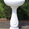 STATUES & SCULPTURES Redmire Modern Marble Resin Garden Birdbath Online