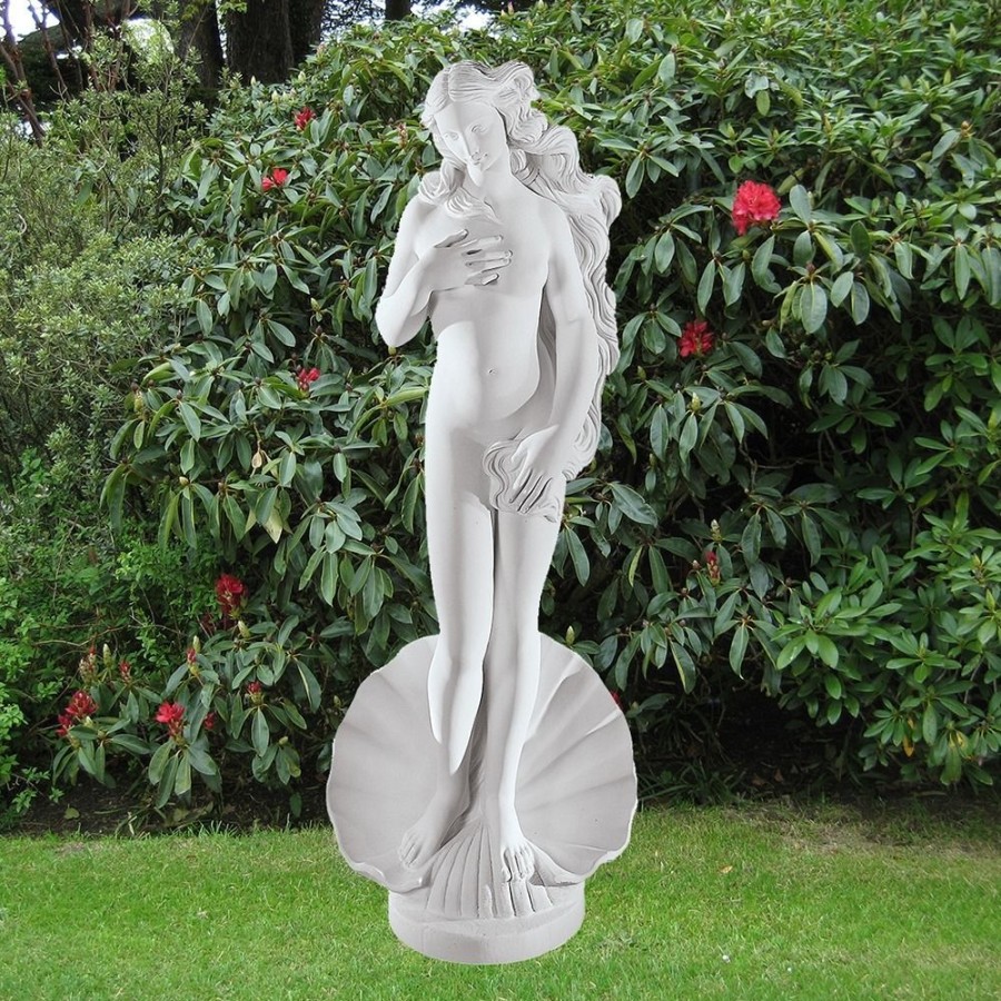 STATUES & SCULPTURES Birth Of Venus 43Cm Marble Resin Garden Statue New