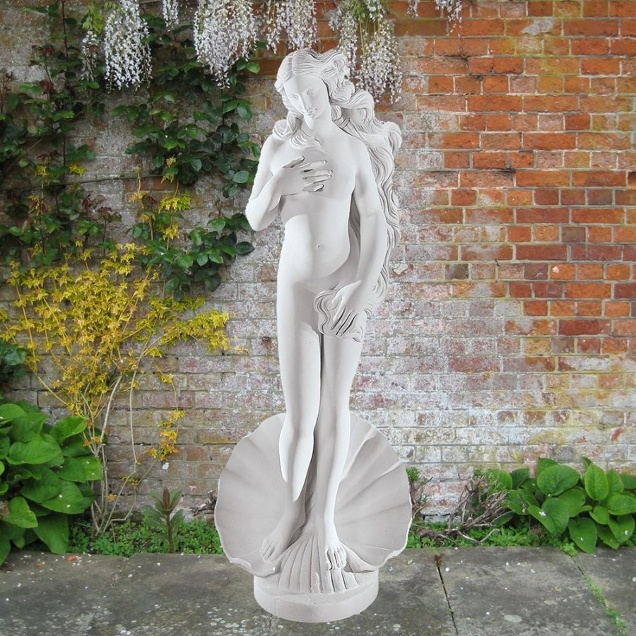 STATUES & SCULPTURES Birth Of Venus 43Cm Marble Resin Garden Statue New