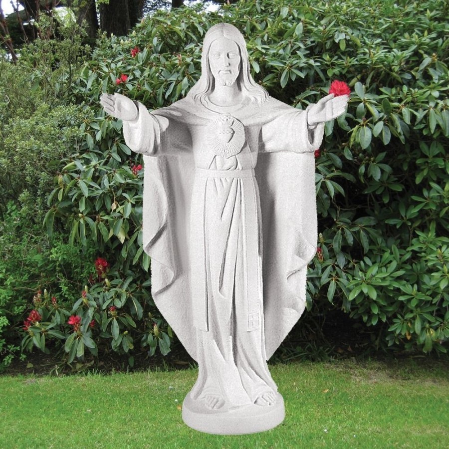 STATUES & SCULPTURES Jesus Christ 100Cm Marble Resin Garden Statue Clearance