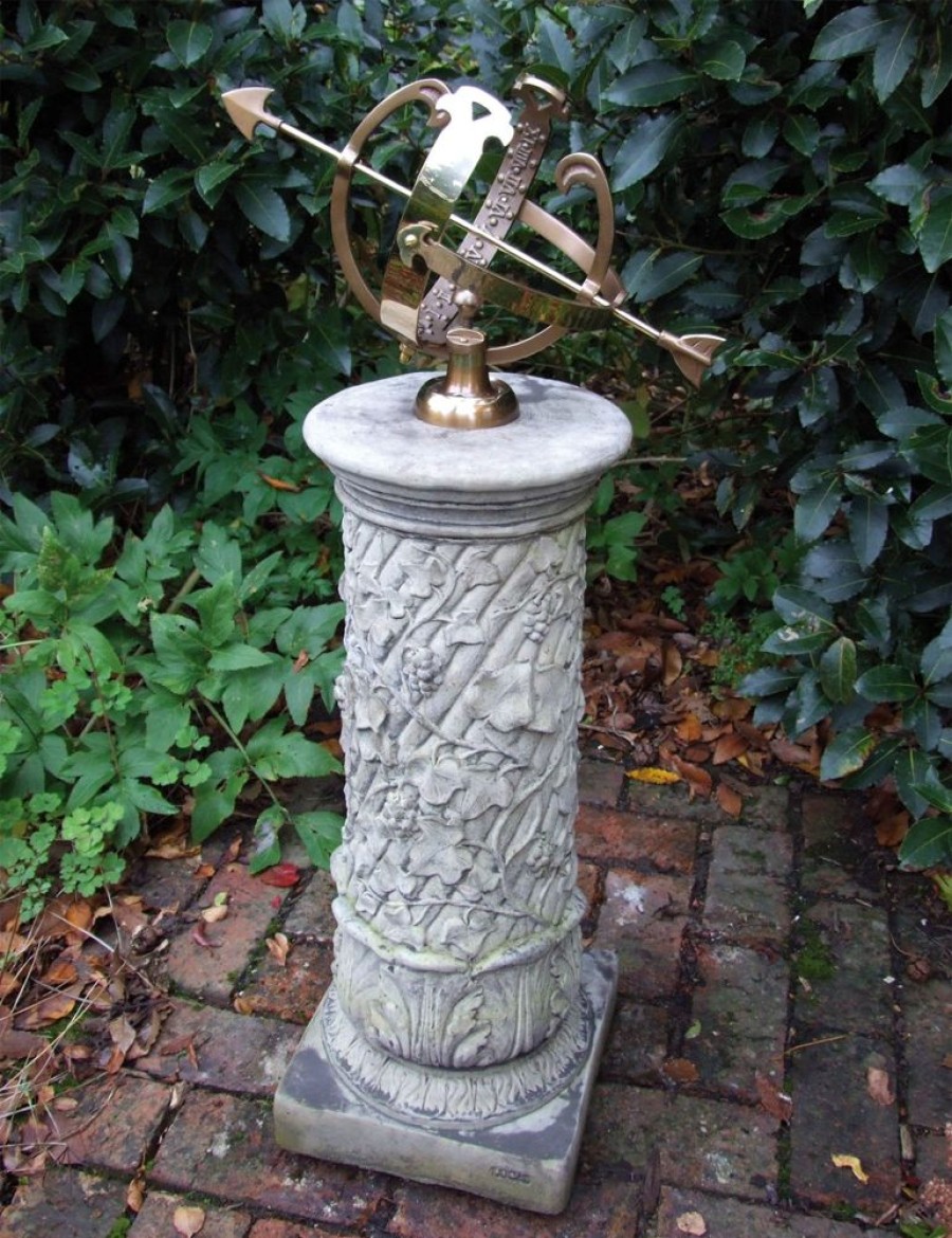 STATUES & SCULPTURES Vine Armillary Stone Garden Sundial Online