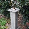 STATUES & SCULPTURES Athenian Armillary Stone Garden Sundial Clearance