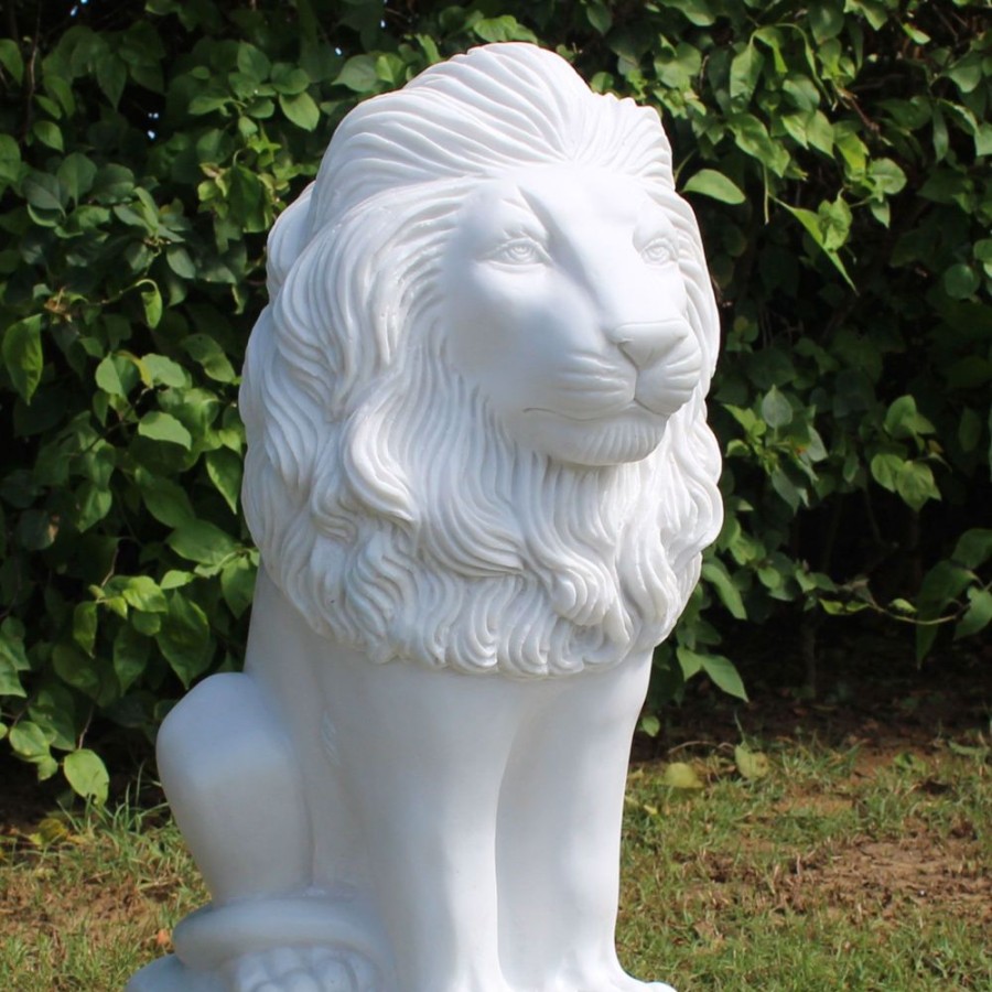 STATUES & SCULPTURES Classic Lion 71Cm Marble Resin Garden Statue Online