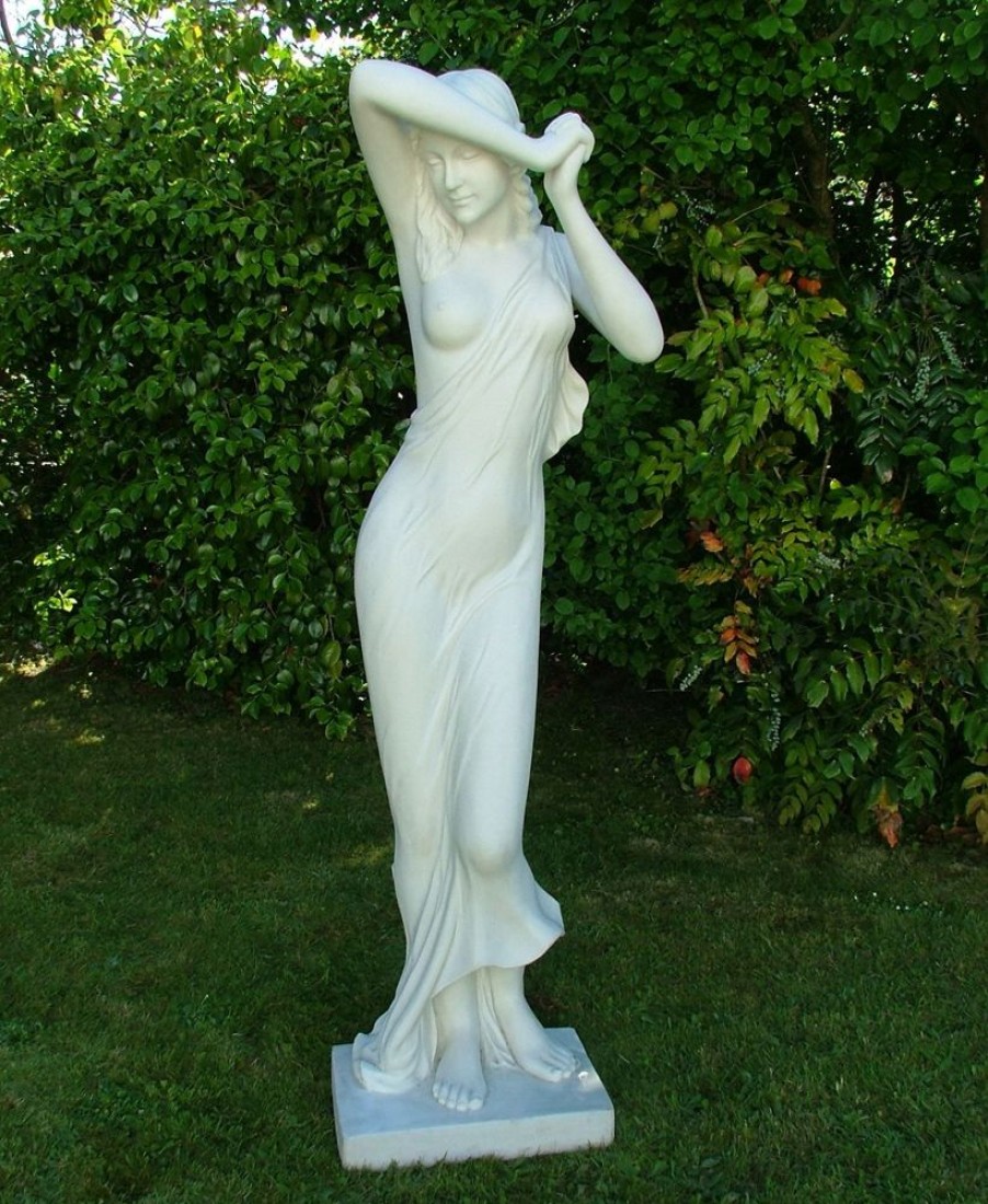 STATUES & SCULPTURES Shy Maiden 155Cm Marble Resin Garden Statue Best