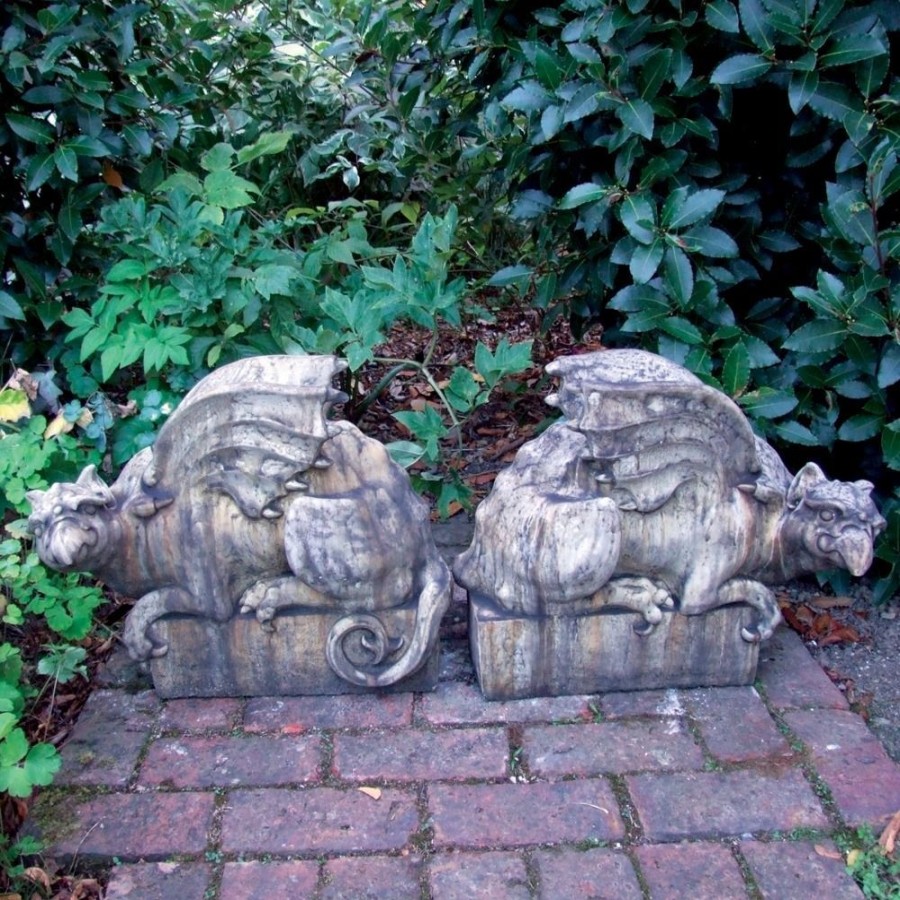 STATUES & SCULPTURES Gothic Griffins Stone Garden Ornaments New