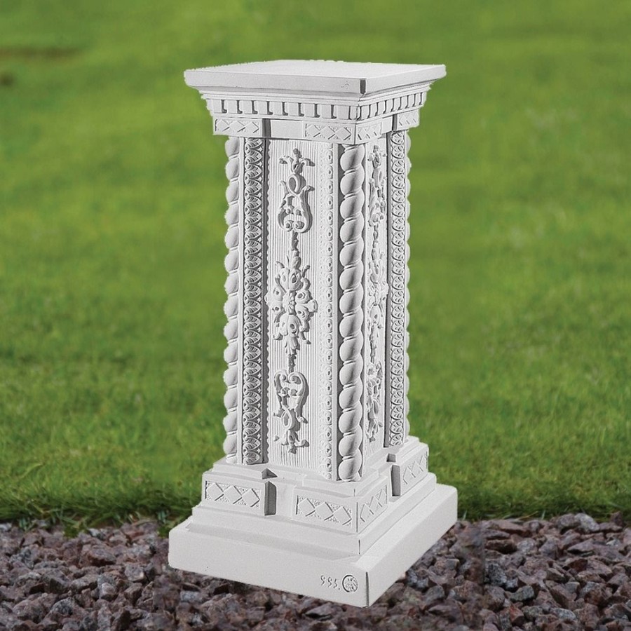 STATUES & SCULPTURES Grand 58Cm Marble Resin Garden Pedestal New