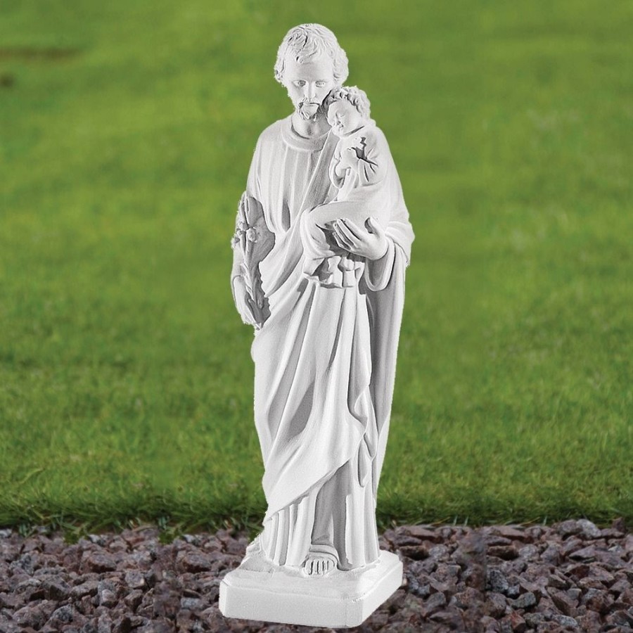 STATUES & SCULPTURES St. Joseph 30Cm Marble Resin Garden Statue Clearance