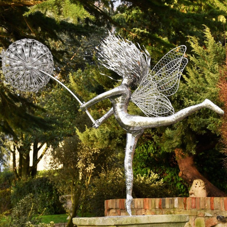 STATUES & SCULPTURES Aria Fairy Metal Wire Garden Sculpture Online