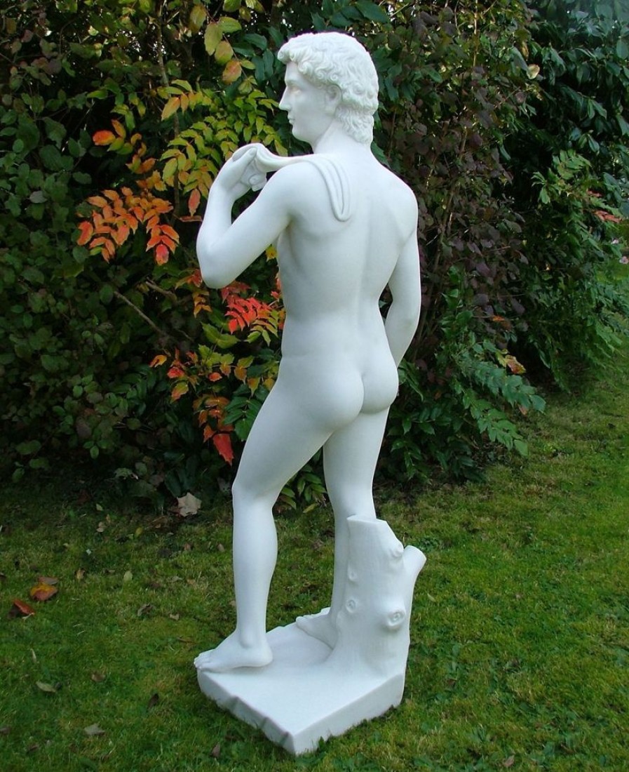 STATUES & SCULPTURES David 85Cm Nude Marble Resin Garden Statue New