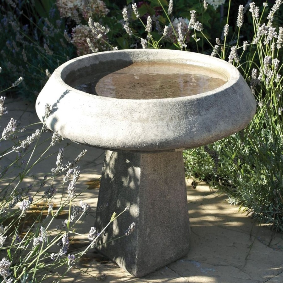 STATUES & SCULPTURES Modern & Simple Stone Garden Bird Bath New