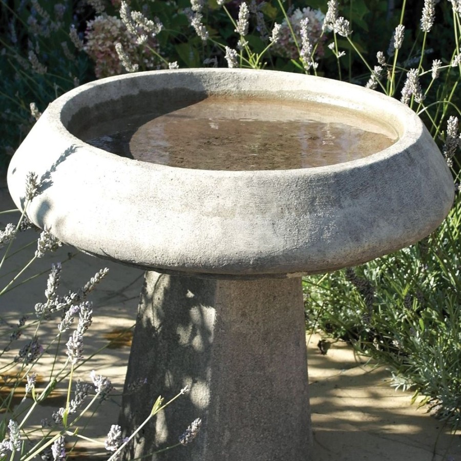 STATUES & SCULPTURES Modern & Simple Stone Garden Bird Bath New