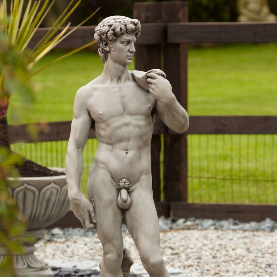 STATUES & SCULPTURES Michelangelo David 120Cm Stone Garden Statue Best