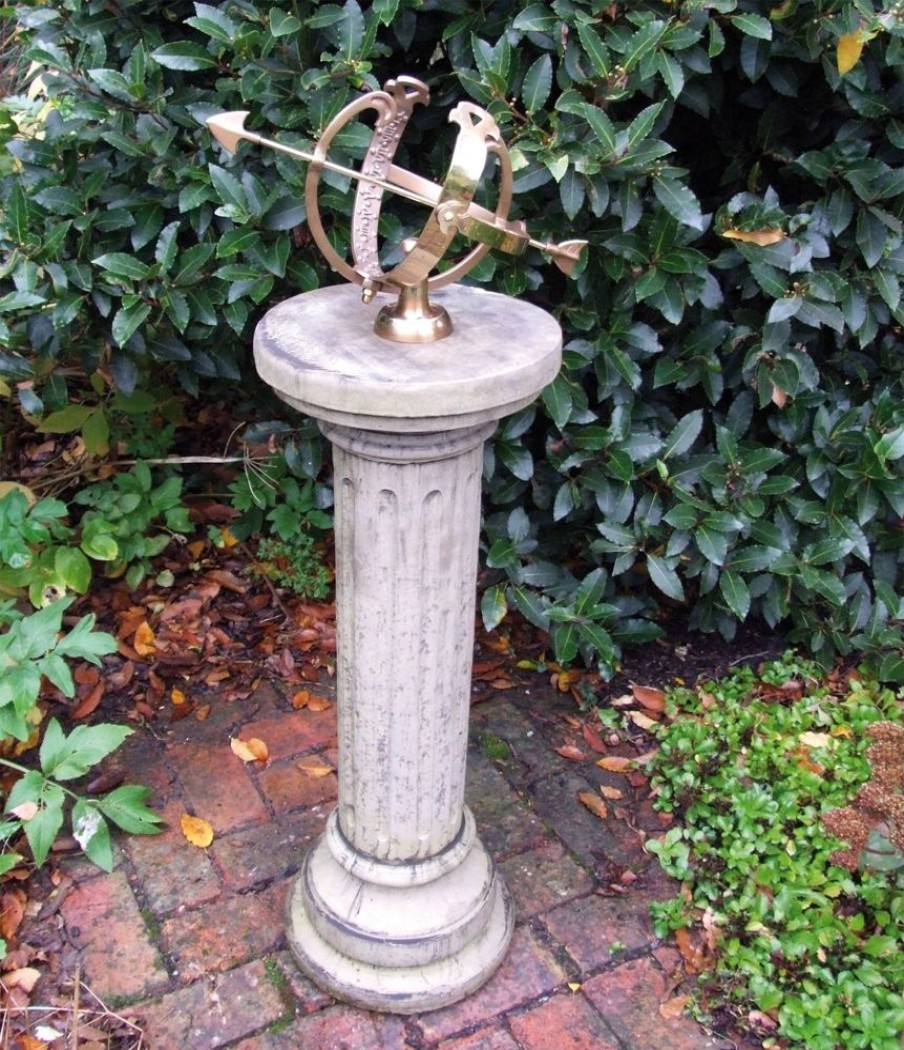 STATUES & SCULPTURES Brighton Armillary 105Cm Stone Garden Sundial Best