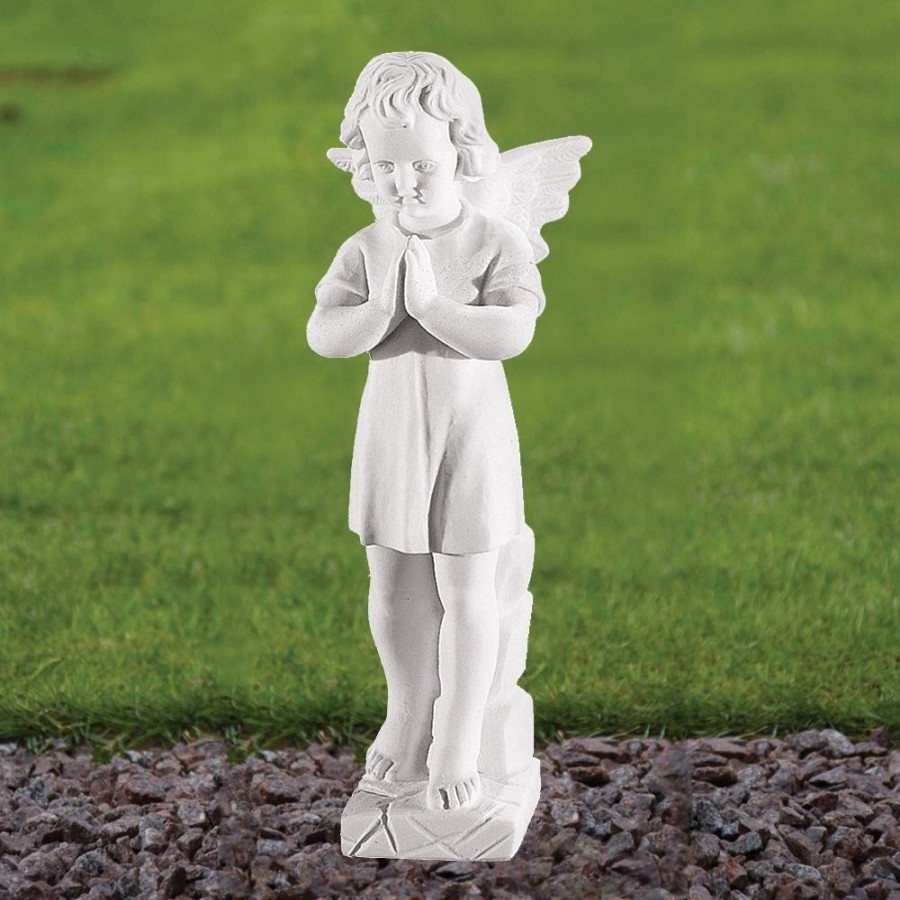 STATUES & SCULPTURES Angel 25Cm Marble Resin Garden Statue Clearance