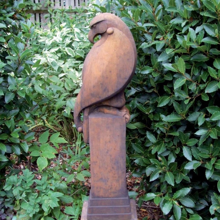 STATUES & SCULPTURES Eagle Modern Stone Garden Statue (Rust) Clearance