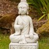 STATUES & SCULPTURES Blissful Buddha Stone Garden Ornament Clearance