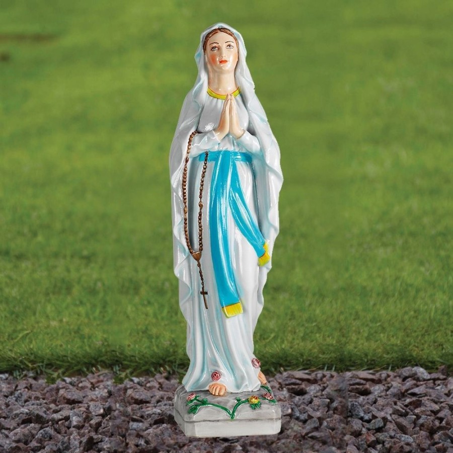 STATUES & SCULPTURES Our Lady Of Lourdes 58Cm Marble Resin Garden Statue New