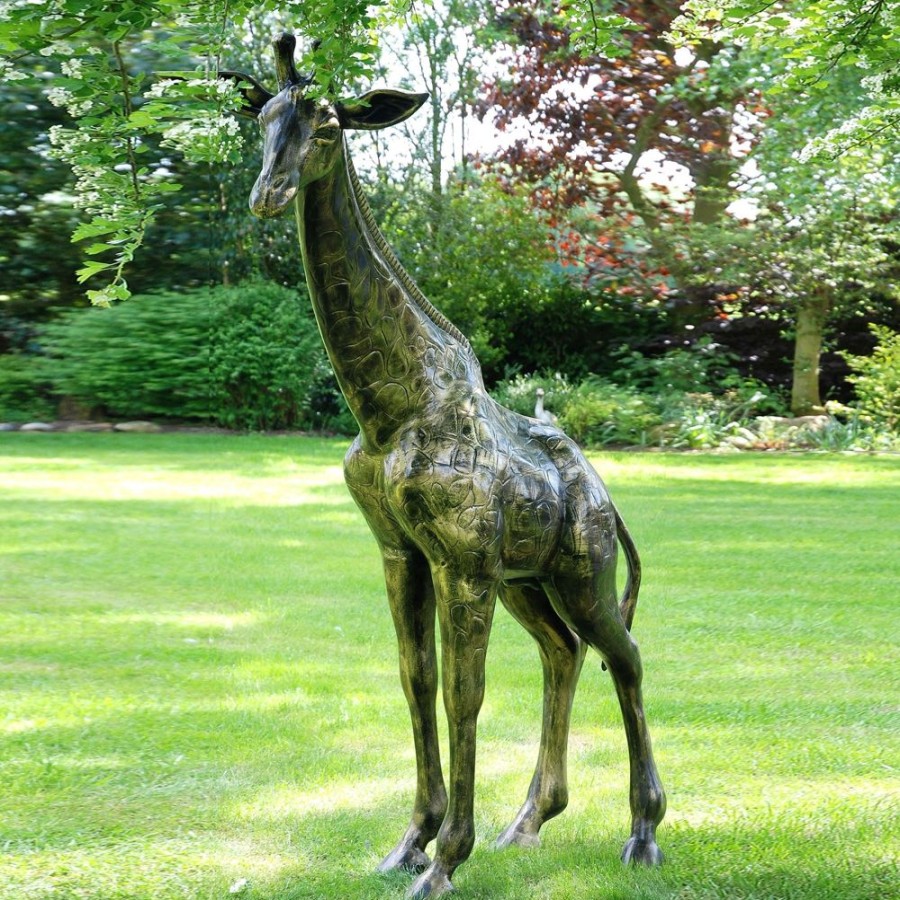 STATUES & SCULPTURES Wild Giraffe 205Cm Bronze Metal Garden Statue Wholesale