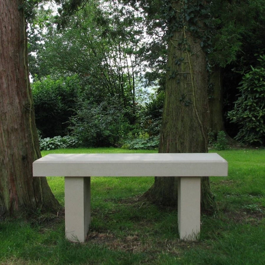 STATUES & SCULPTURES Pure Straight Modern Stone Garden Bench Clearance