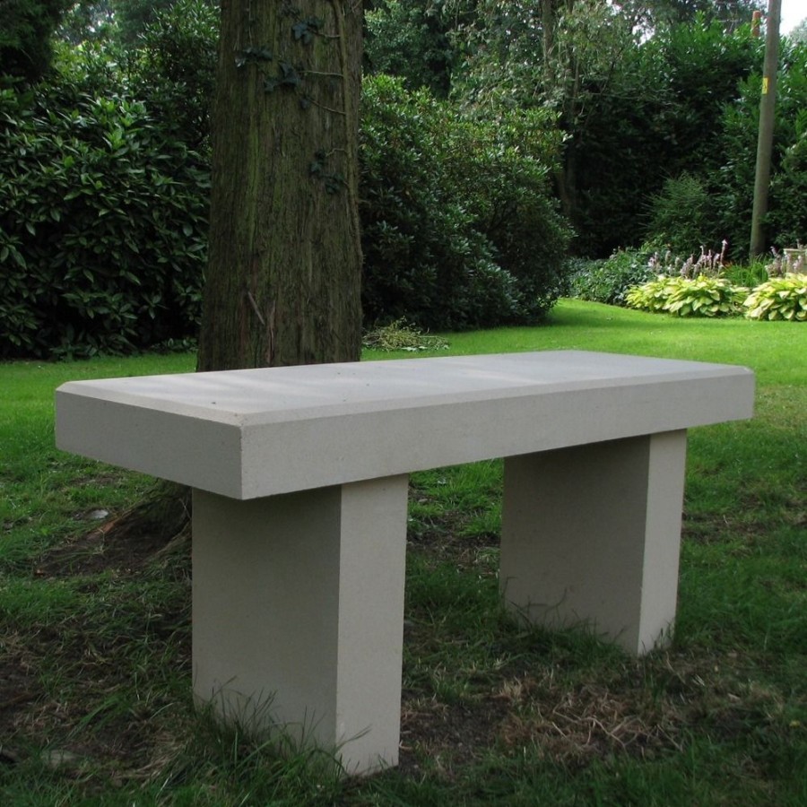 STATUES & SCULPTURES Pure Straight Modern Stone Garden Bench Clearance