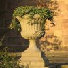 STATUES & SCULPTURES Kensington Urn Stone Garden Planter On Plinth New