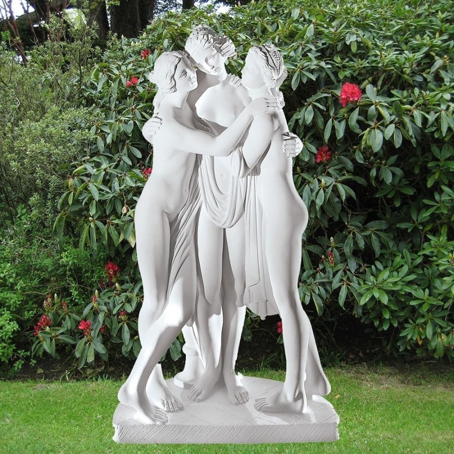 STATUES & SCULPTURES Three Graces 106Cm Marble Resin Garden Statue Hot