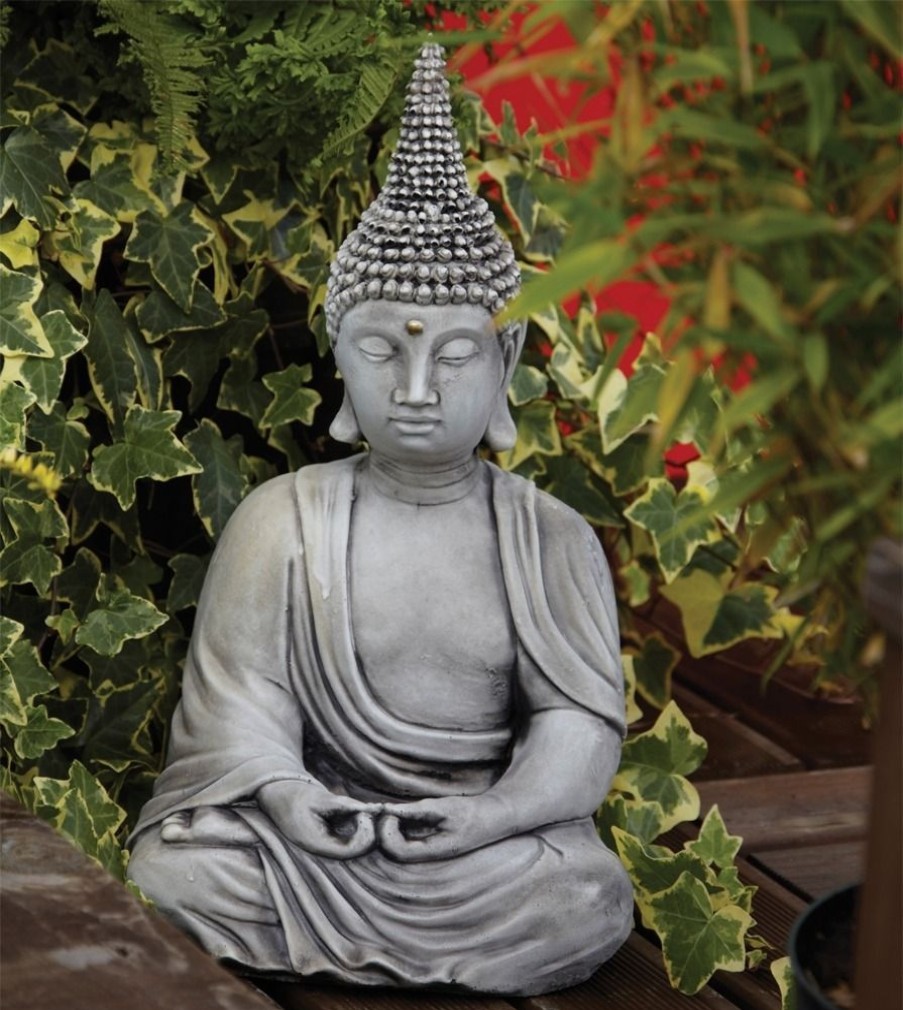 STATUES & SCULPTURES Pearl Hat Thai Stone Buddha Garden Ornament Online