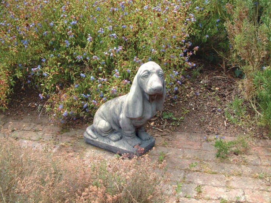 STATUES & SCULPTURES Basset Hound Stone Garden Ornament Best