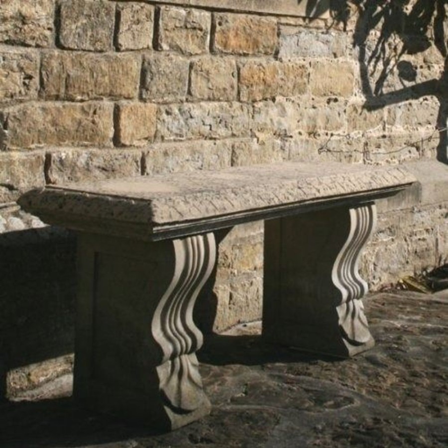 STATUES & SCULPTURES Straight Ivy Stone Garden Bench Wholesale