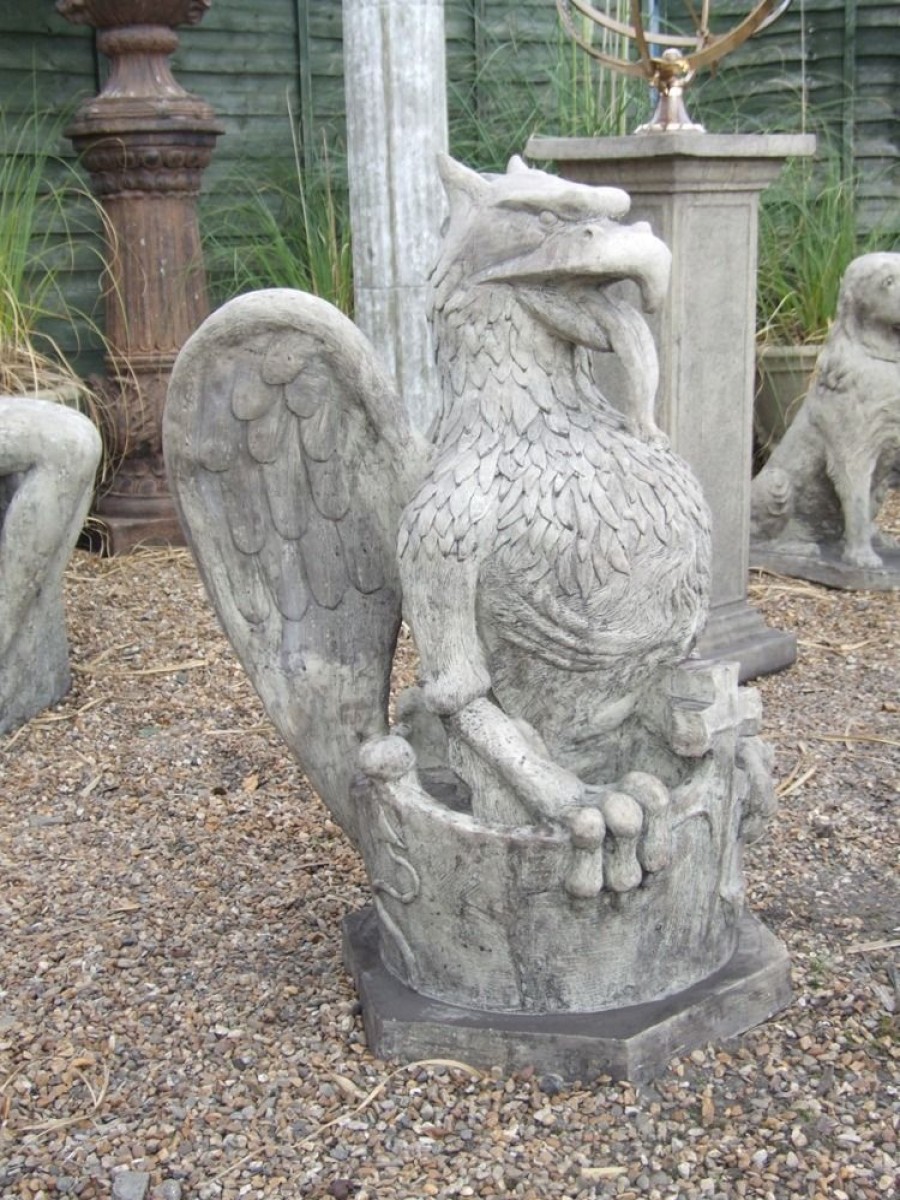 STATUES & SCULPTURES Heraldic Griffin Stone Garden Statue Wholesale