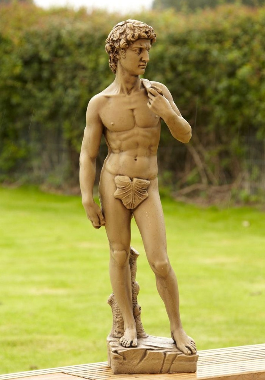 STATUES & SCULPTURES Michelangelo David 85Cm Stone Garden Statue Hot