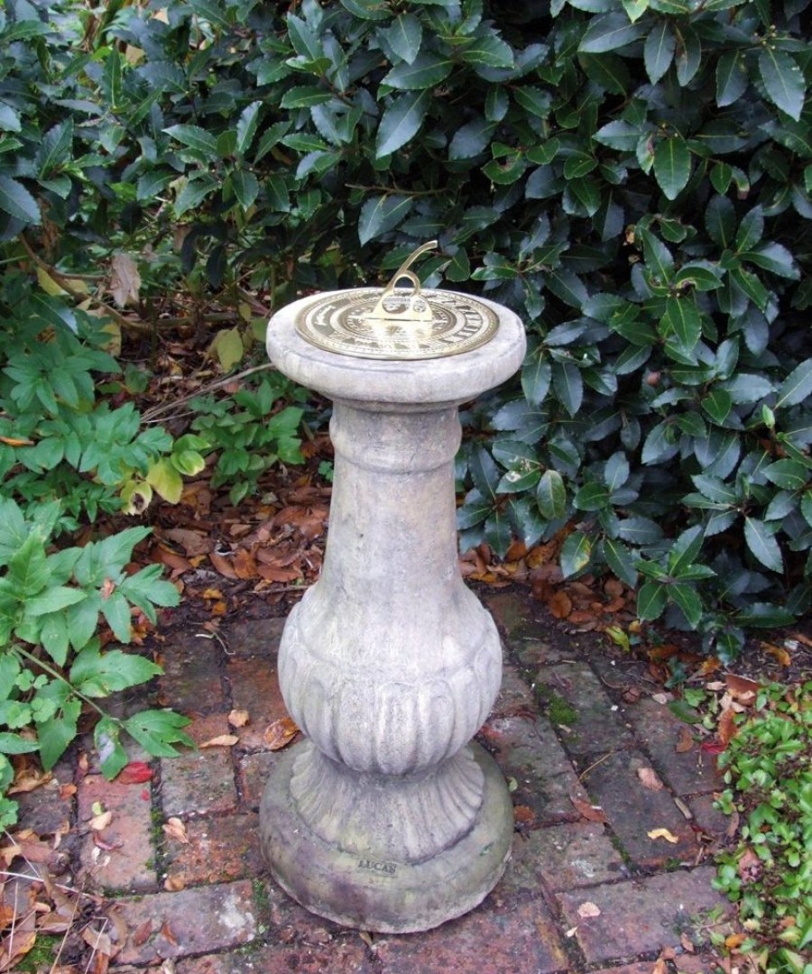 STATUES & SCULPTURES Victorian Brass Stone Garden Sundial Best