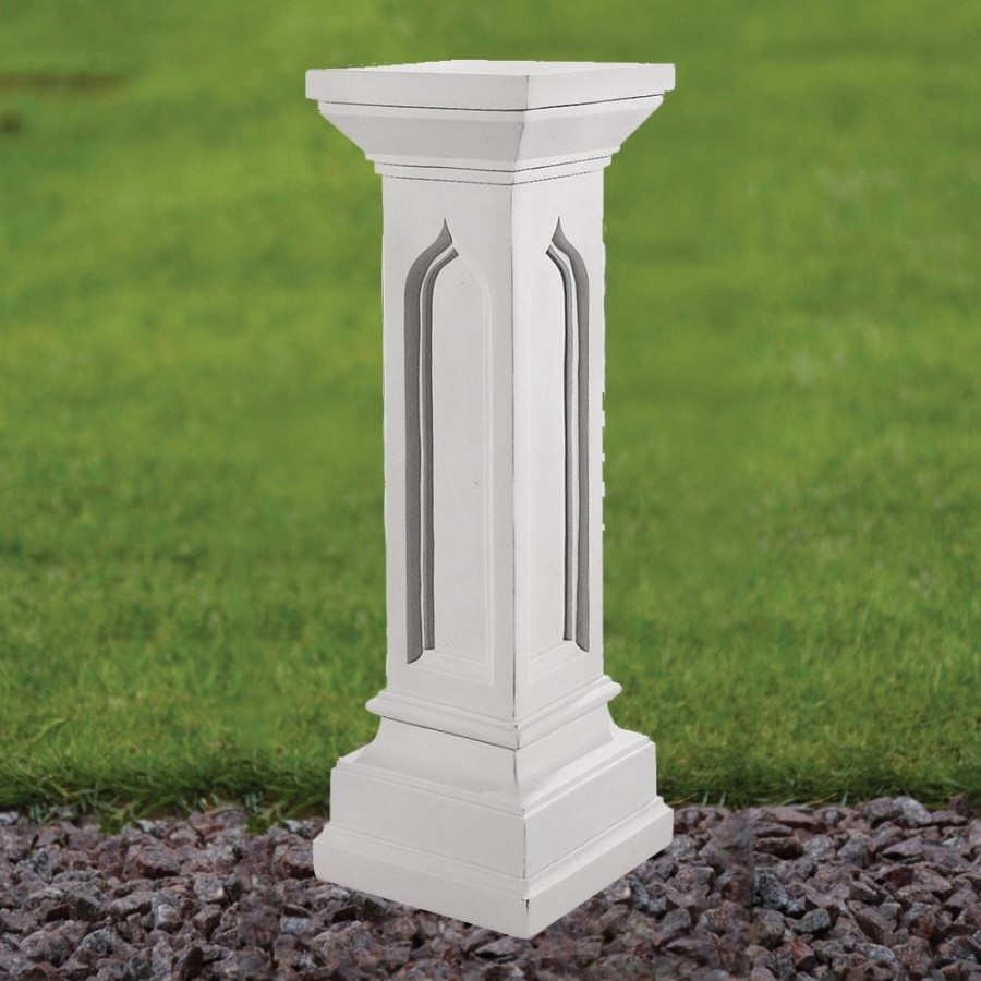 STATUES & SCULPTURES Gothic 69Cm Marble Resin Garden Pedestal Hot