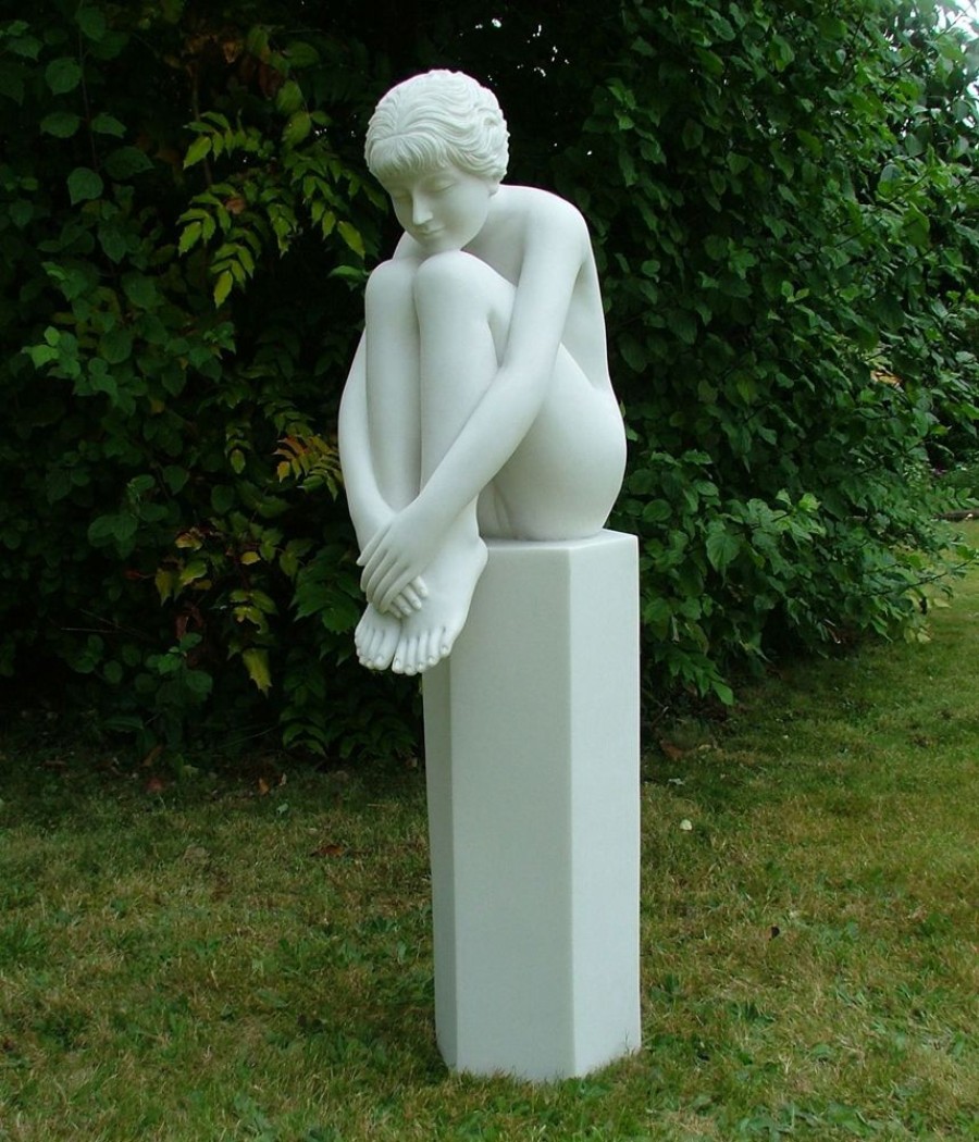 STATUES & SCULPTURES Nude Melina On Column Marble Garden Statue Online