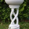 STATUES & SCULPTURES Thirlmere Modern Marble Resin Garden Birdbath New