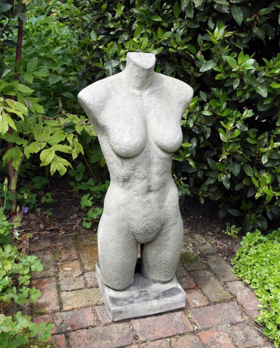 STATUES & SCULPTURES Female Torso Modern Stone Garden Ornament Hot