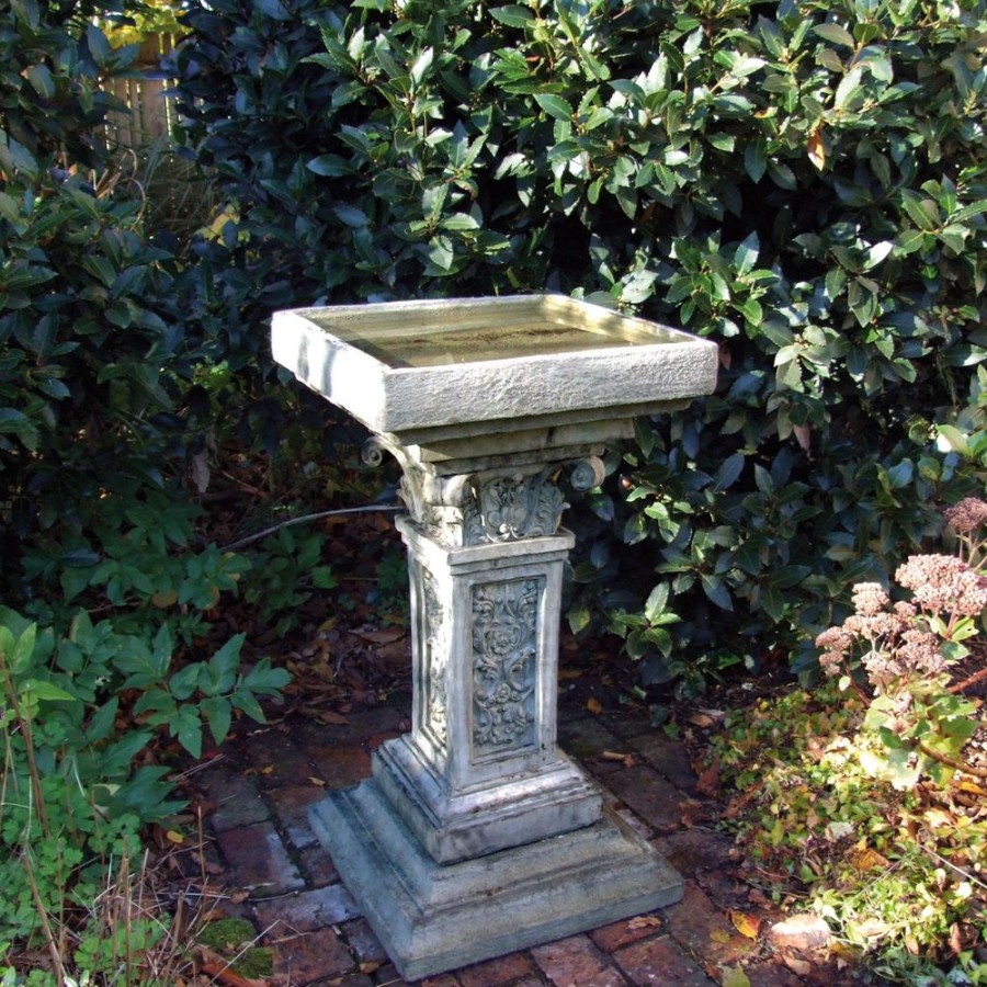 STATUES & SCULPTURES Rocco Classic Stone Garden Bird Bath Clearance