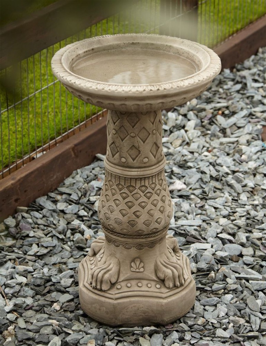 STATUES & SCULPTURES Lions Foot Design Stone Garden Birdbath Best