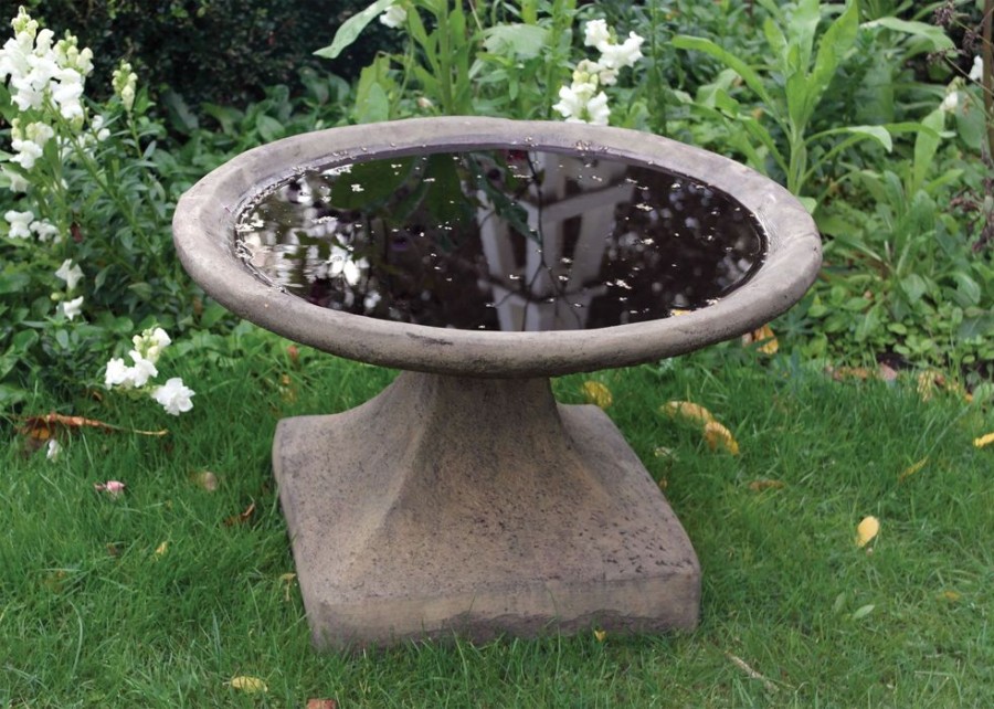 STATUES & SCULPTURES Rutland Modern Stone Garden Bird Bath Hot