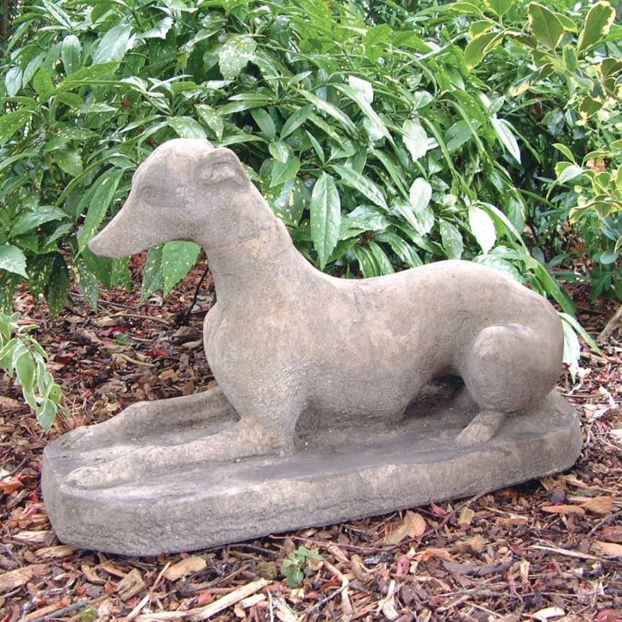 STATUES & SCULPTURES Whippet Stone Garden Ornament New