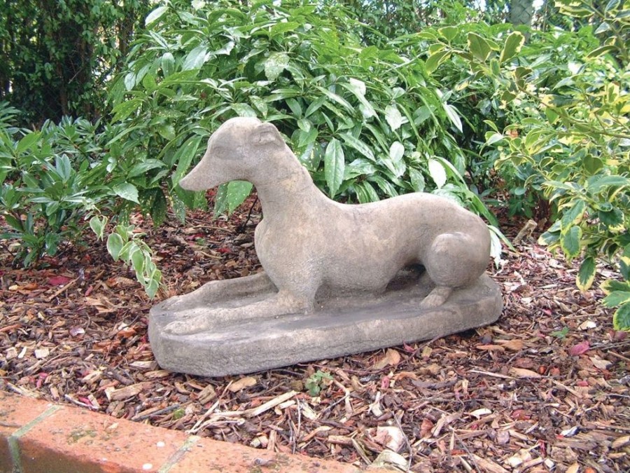 STATUES & SCULPTURES Whippet Stone Garden Ornament New