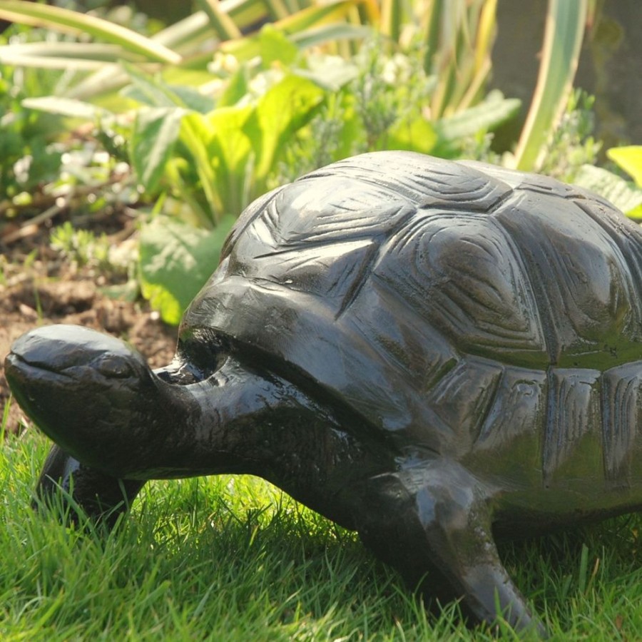 STATUES & SCULPTURES Tortoise Bronze Metal Garden Ornament Clearance